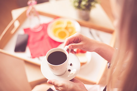 Woman with Morning Coffee & Breakfast thumbnail