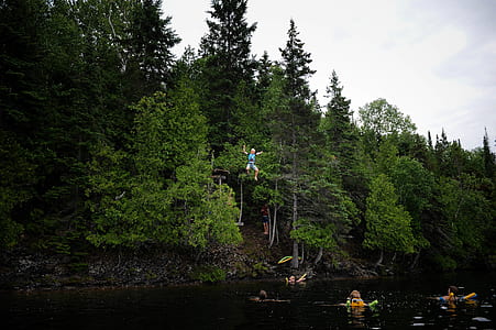 lake, cliff jumping, swimming, diving, jump, thrill thumbnail