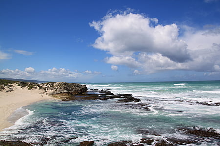 ocean under white clouds during daytime thumbnail