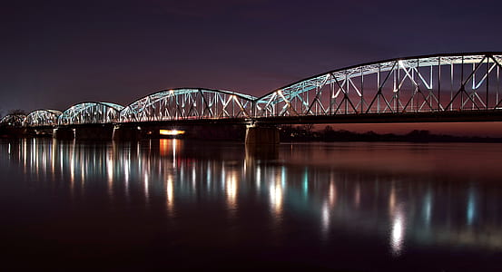 lit bridge on body of water thumbnail
