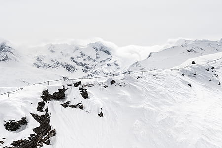 mountains covered with snow thumbnail