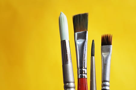 bright, artist, brushes, close-up thumbnail