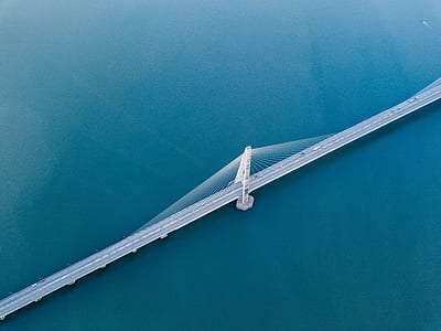 aerial photography of suspension bridge during daytime thumbnail