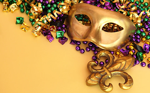 silver masquerade and Fleur De Lis thumbnail