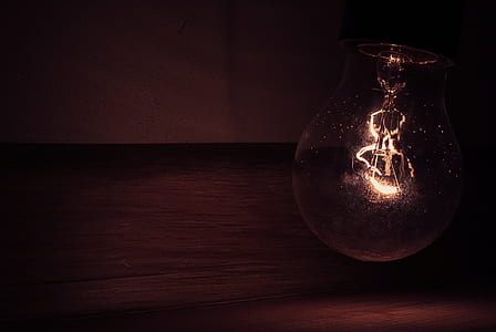clear lamp on brown surface thumbnail