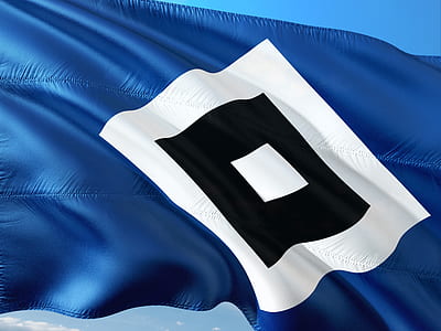 white, blue, and black flag thumbnail