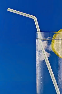 white straw on drinking glass thumbnail