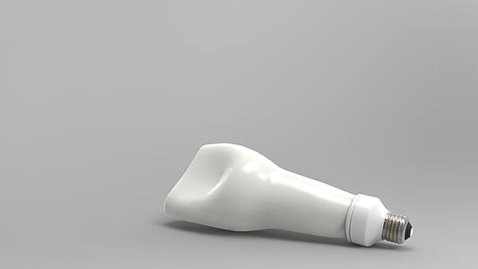 white bulb against gray background thumbnail