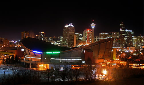 lighted buildings during nighttime thumbnail