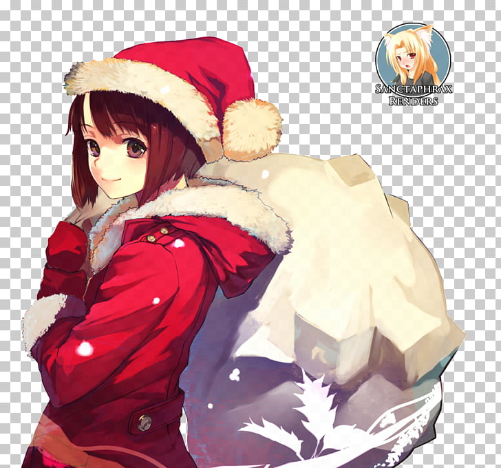Santa claus anime girl