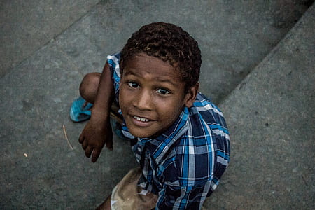 boy sitting on stairs thumbnail