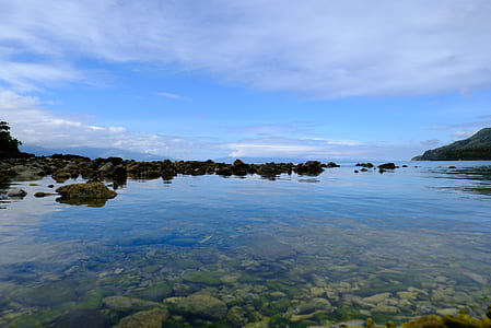 body of water under cloudy sky thumbnail
