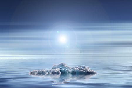 white ice burg on water during daytime thumbnail