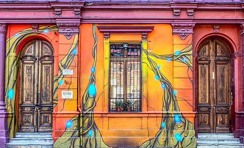 floral mural on wall thumbnail