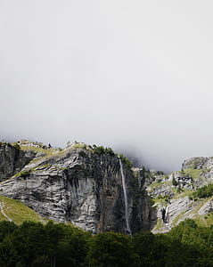 waterfalls on rocky cliff thumbnail