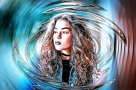woman with long silver hair thumbnail