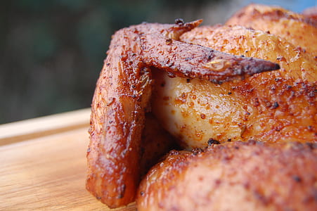 roasted chicken on wooden board thumbnail