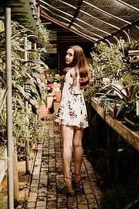 greenhouse, woman, female, portrait thumbnail
