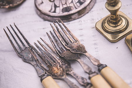 vintage forks on gray surface thumbnail