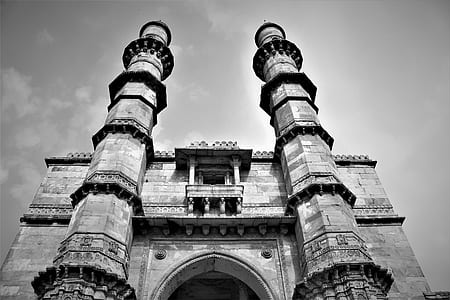 Monochrome Photograph of Concrete Building thumbnail