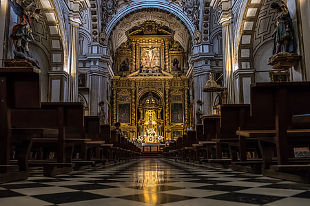 low angle photography inside the cathedral thumbnail