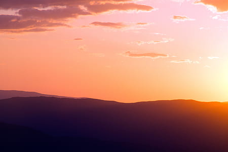 Silhouette of Mountain during Sunrise thumbnail