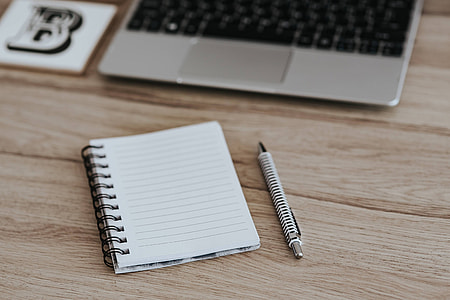 Inspirational cards with quotes and an empty notebook thumbnail