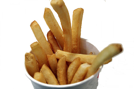 french fries on white disposable cup thumbnail