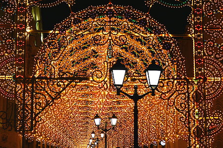 shallow focus of black street lights thumbnail