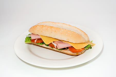 sandwich on ceramic plate thumbnail