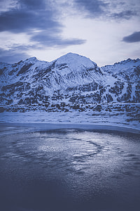 glacier mountain at night thumbnail