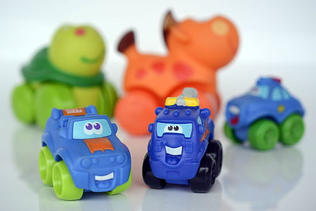 selective focus photography of blue toy cars thumbnail