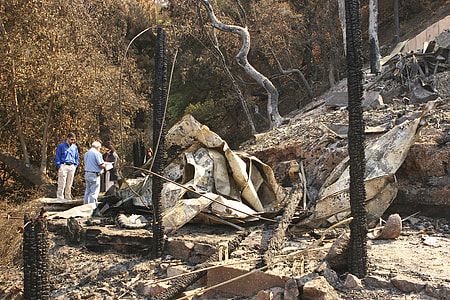 Wildfire Damage after Basin Fire in California in Big Sur thumbnail