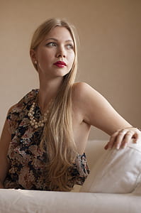 women's brown and black floral print dress thumbnail