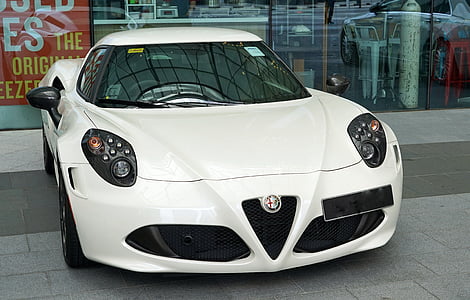 white Alfa Romero car thumbnail