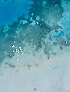 shallow water, ocean, sea, aerial view thumbnail