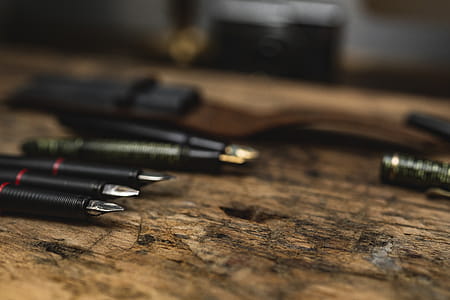 Close up view of a fountain pens thumbnail