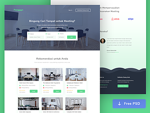 Panggon Meeting Room Booking Template psd file