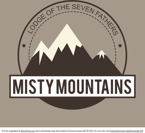Mountain vector badge ai file