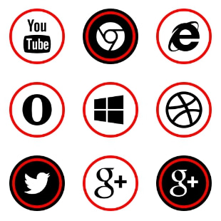 Social Media Epic svg vector icon sets