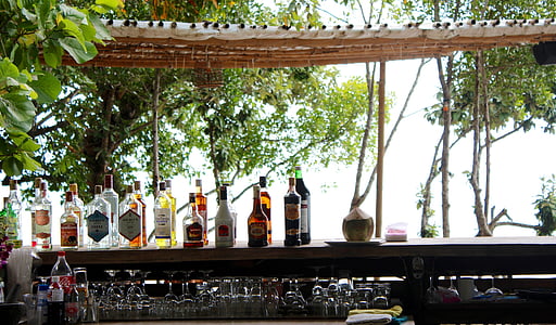 bottles on bar counter thumbnail