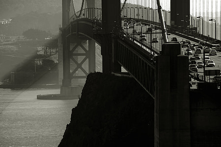 grayscale of gray bridge thumbnail