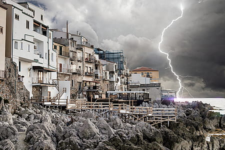 white concrete houses thumbnail