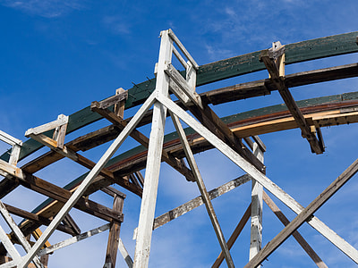 brown and gray roller coaster railway thumbnail