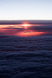 sea of gray clouds in sunset thumbnail