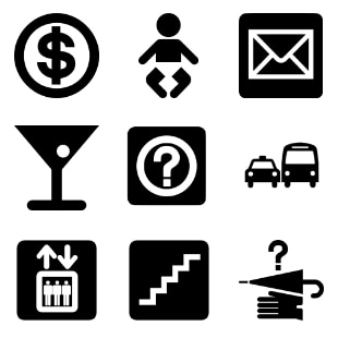 AIGA Symbol Signs svg vector icon sets