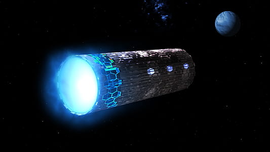 spaceship and planet digital wallpaper thumbnail