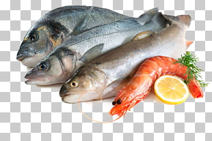 Seafood Malabar Matthi Curry Fish as food Eating, fish, three black fish and shrimp PNG clipart