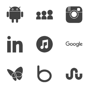 Social Media & Logos II Glyph svg vector icon sets