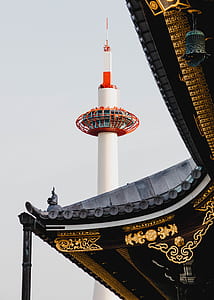 white concrete tower under white sky thumbnail